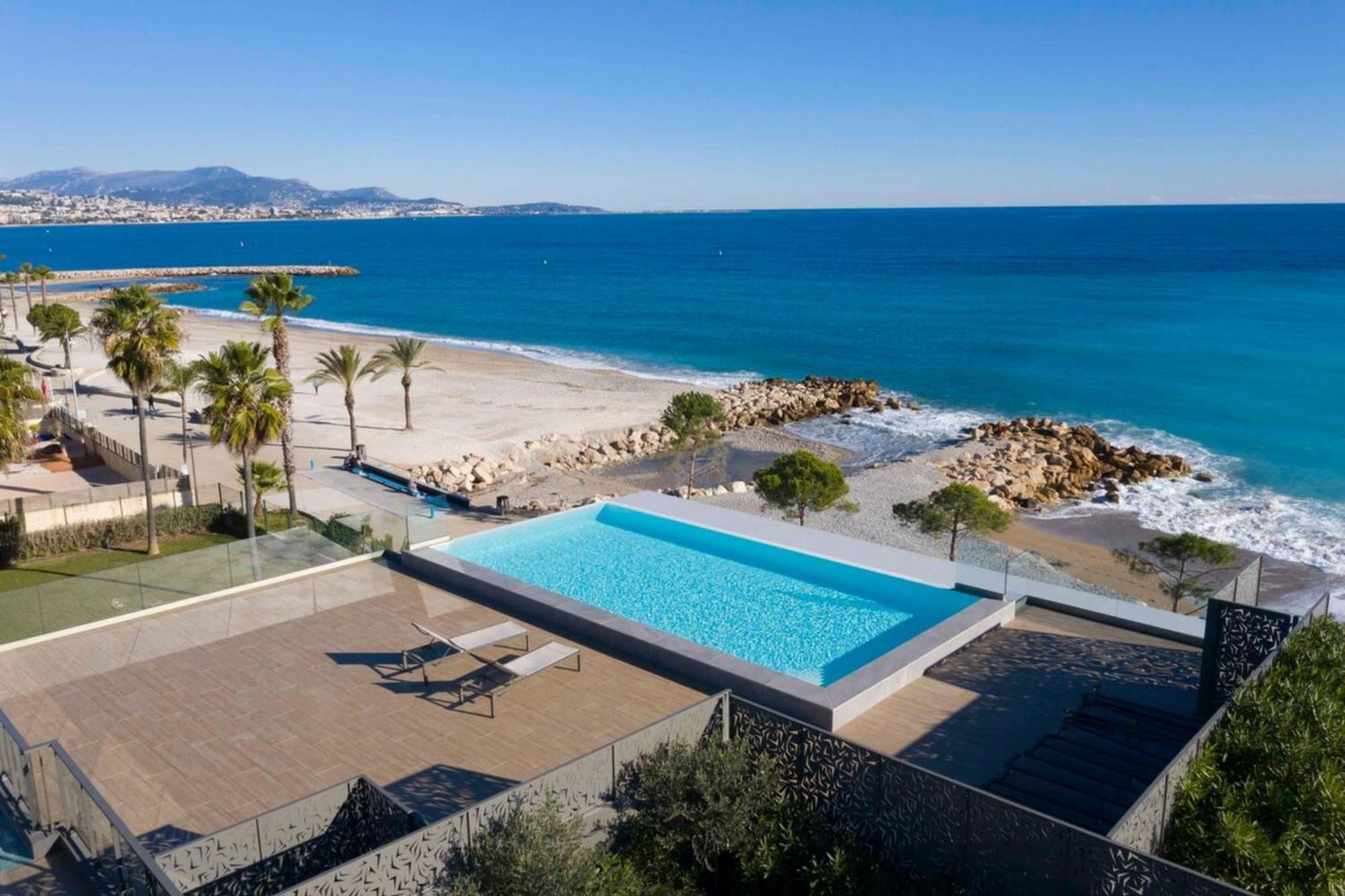 06Ah - Superb Waterfront T2 - Swimming Pool Apartment Villeneuve-Loubet Bagian luar foto