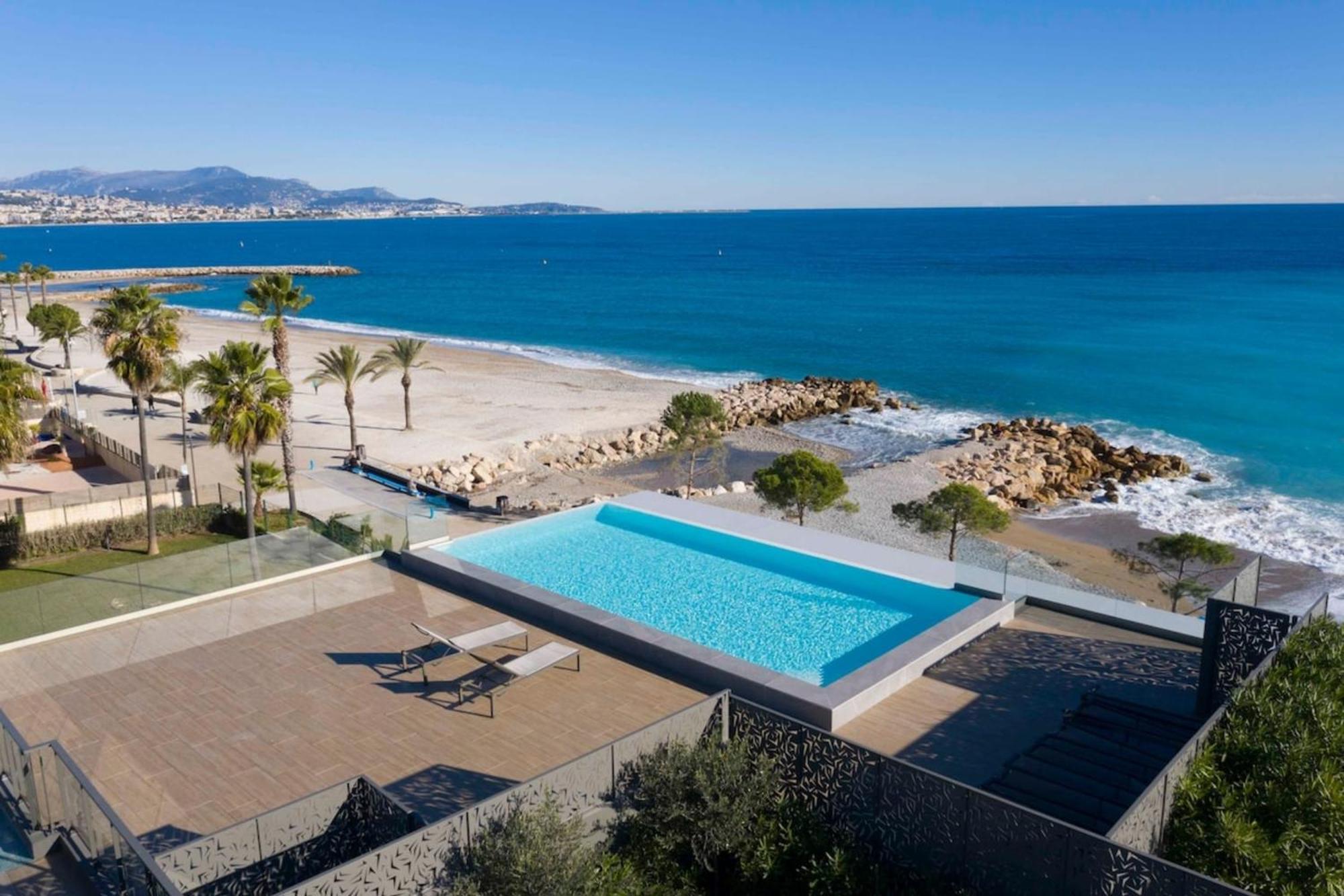 06Ah - Superb Waterfront T2 - Swimming Pool Apartment Villeneuve-Loubet Bagian luar foto
